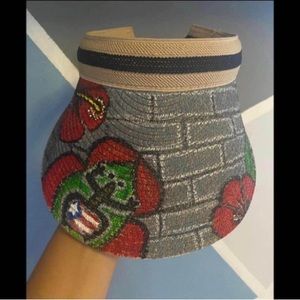 Hand painted wide visor